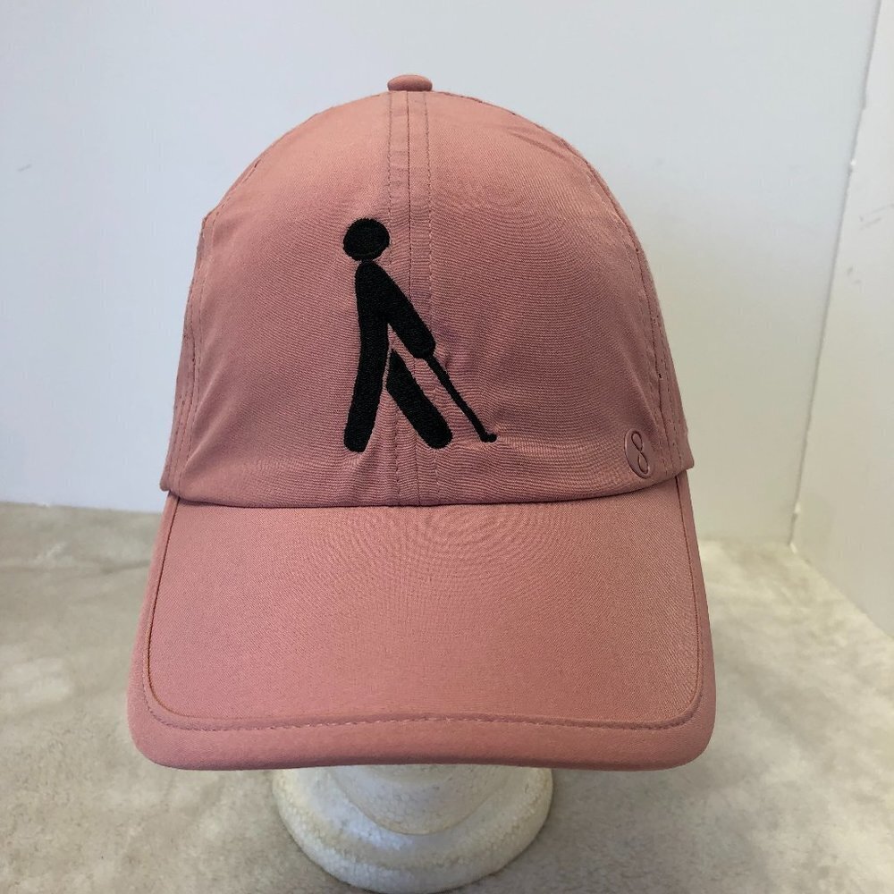 Pink Golf Baseball Hat With Mesh Panels One Size